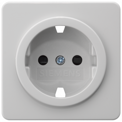 DELTA profil, pearl gray cover plate 65 x 65 mm for SCHUKO socket outlet with inc.. 5UH1058