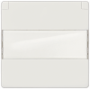 DELTA i-system, titanium white cover plate with hinged lid 55 x 55 mm, with label.. 5UH1081