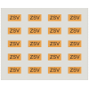 Labeling sheet with 20 self-adhesive labels in orange for labeling SCHUKO.. 5UH1085