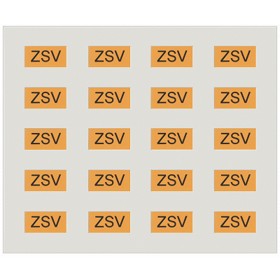 Labeling sheet with 20 self-adhesive labels in orange for labeling SCHUKO.. 5UH1085