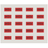 Labeling sheet with 20 self-adhesive labels in red for labeling SCHUKO.. 5UH1086