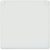 DELTA i-system, electric white cover plate with hinged lid 55 x 55 mm for SCHUKO.. 5UH1205