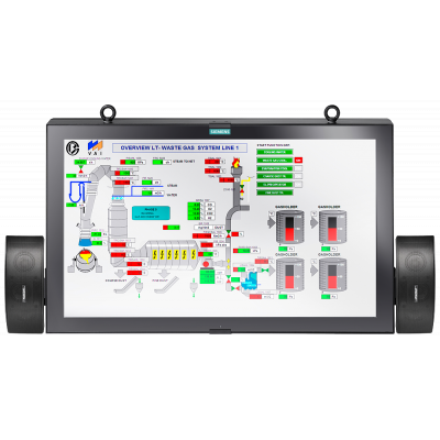 SIMATIC HMI NET Panel 46", intelligent large display, 1920x 1080 full HD widescreen, Core I3 1.6 GHz, 4 GB RAM, 80 GB SSD, IPC 427D, 1x Industrial Eth. 6AV74261AF360FA0