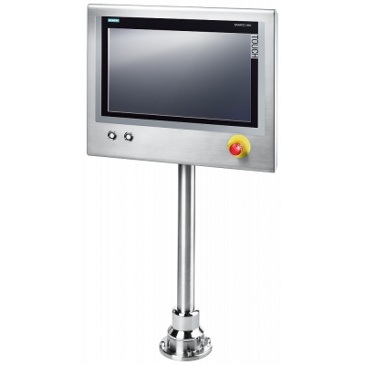 SIMATIC IFP (ETHERNET MON), 19" TOUCH TFT, CONT. FOIL, INOX HOUSING, ALL AROUND IP66K, FLANGEADAPTION FOR STAND, 2 X LUMINOUS PUSH BUTTONS, 1 X EMERGE. 6AV74846AB000AA0