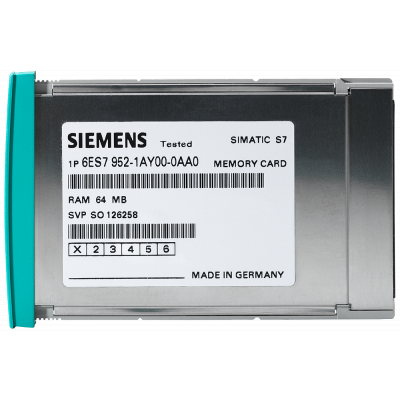 SIMATIC S7, КАРТА ПАМЯТИ ДЛЯ S7-400, ДЛИННОЕ ИСПОЛНЕНИЕ, 5В FLASH-EPROM, 64 КБАЙТ. 6ES79520KF000AA0