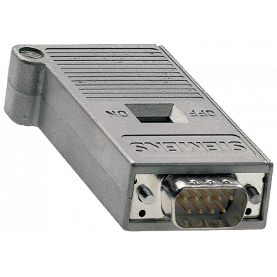 PROFIBUS bus connector with axial cable outlet for industrial PC. 6GK15000EA02