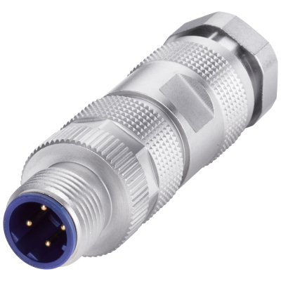 IE FC M12 Plug PRO, M12 plug-in connector, 180° cable outlet, D-coded, 1 unit. 6GK19010DB106AA0