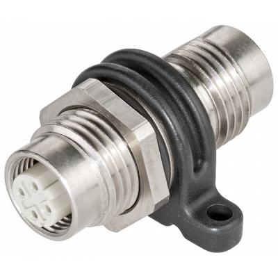 IE Panel Feedthrough PRO, cabinet feedthrough for coupling M12 plugs. 6GK19010DM302AA5