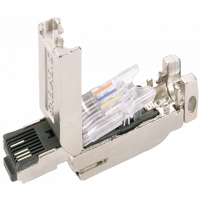 IE FC RJ45 Plug 180, RJ45 plug with FC connection system, 180°, 50 units. 6GK19011BB102AE0