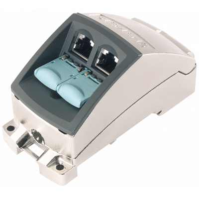 IE FC RJ45 modular outlet base module, 2FE, replaceable insert for 2x 100 Mbps-SS. 6GK19011BE000AA1