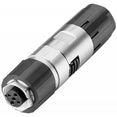 PB FC M12 Cable Connector PRO, plug with FC connection system, female contact insert, 5 units. 6GK19050EB10