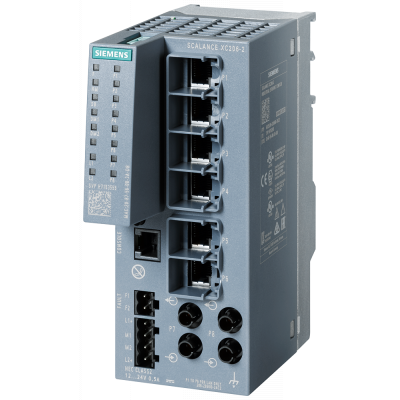 SCALANCE XC206-2 managed Layer 2 IE switch  IEC 62443-4-2 certified  6x 100 Mbps RJ45 ports  2x 100 Mbps ST/BFOC ports  1x console port  diagnostics L. 6GK52062BB002AC2