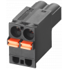 Spring mechanism terminal block for SCALANCE X/W/S/M, 2-pin for power supply, 24 V DC. 6GK59800BB100AA5