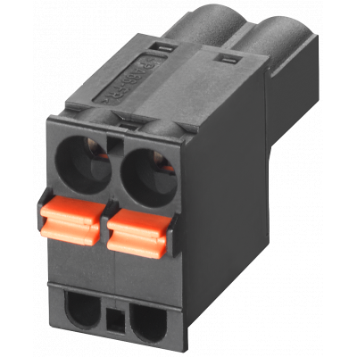 Spring mechanism terminal block for SCALANCE X/W/S/M, 2-pin for power supply, 24 V DC. 6GK59800BB100AA5