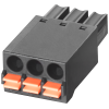 Push-in terminals 3-pole, for power supply, 24 V DC, for XB-200, 5 units. 6GK59801CB100CA5