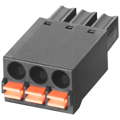 Push-in terminals 3-pole, for power supply, 24 V DC, for XB-200, 5 units. 6GK59801CB100CA5