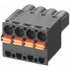 Spring mechanism terminal block for SCALANCE X/W/S/M, 4-pin for power supply, 24 V DC. 6GK59801DB100AA5