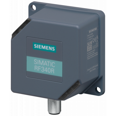 SIMATIC RF300  Reader RF340R (GEN2)  RS422 interface (3964R)  IP67. -25 to +70 °C, 75x 75x 41 mm with integrated antenna. 6GT28012BA10