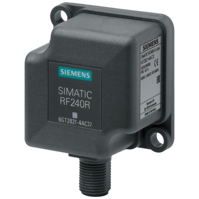 SIMATIC RF200 reader RF240R IO-Link IO-Link interface IP67, -25 to +70 °C  50x 50x 30 mm  with integrated antenna 8 Byte IO  38.4 Kbps. 6GT28214AC32