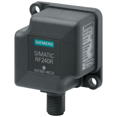 SIMATIC RF200 reader RF240R IO-Link interface V1.1  IP67, -25 to +70 °C  50x 50x 30 mm  with integrated antenna 32 Byte IO  230 Kbps. 6GT28214BC32