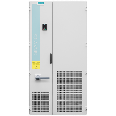 SINAMICS G120P Converter cabinet unit, AC/AC 380-480V 3AC, 50/60 Hz Rated power: 110kW 6-pulse supply without power recovery Cabinet version type A EM. 6SL37101PE321AA0