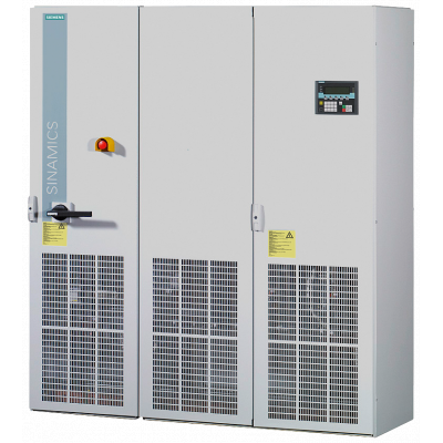 SINAMICS S150 Converter cabinet unit, AC/AC with CIM+CU320-2 380-480V 3AC, 50/60 Hz Type rating: 250kW @ 480V pulsed infeed with energy recovery Versi. 6SL37107LE350AA3