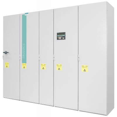 SINAMICS S120 Cabinet Module Basic Line Connection Module 500-690V 3AC, 50/60 Hz, 1650A Output: 675-930 V DC Type rating: 1370kW Cabinet unit IP21 Liq. 6SL37351TG417LA3