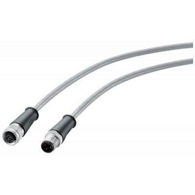 Robust Power Conn. Cable IP69 M12-180/M12-180, A-coded, 4-pole, 1 m, for ET200. 6XV18015AH10