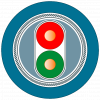 PROFIBUS FC process cable, haz. appl., blue jacket, 2-core shielded, sold by the meter. 6XV18305EH10