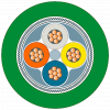 IE FC TP Trailing Cable, 2X2 (PROFINET type C), 4-wire, shielded, sold by the meter. 6XV18403AH10