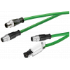 IE Connecting Cable M12-90/IE FC RJ45 Plug 180  IE FC Trailing cable GP pre-assembled with M12 plug (D-coded) and IE FC RJ45 plug  Length 5.0m. 6XV18715MH50