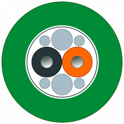 POF Trailing Cable 980/1000, with poly-optic fibers, UL, sold by the meter. 6XV18742B