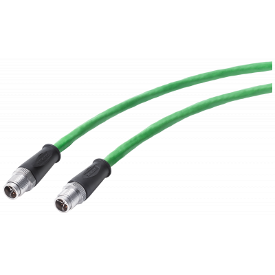 IE TP Cord M12/M12 4 x 2, 2 x M12 connectors (X-coded), Cat 7, IP67/67, 0.3 m. 6XV18785HE30