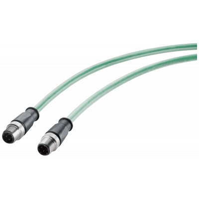 IE Robust Cable M12-180/M12/180 2 x 2, 2 x M12 connector (D-coded), Cat 5e, 3 m. 6XV18815AH30