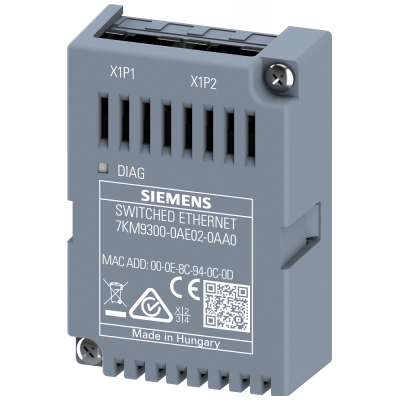 expansion module switched Ethernet PROFINET V3, plug-in, for7KM PAC32x0 / 4200 / 3VA COM100/ 800. 7KM93000AE020AA0