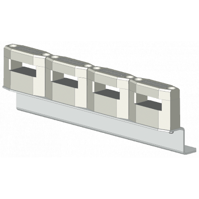 Stab Universal busbar support 4-pole level, horizontal H=200 mm 15/20/30.. 8GF5762