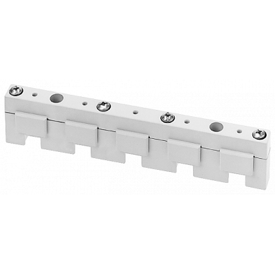 Busbar support for 5 busbars 12 x 5 mm 250 A or 2 x 12 x 5 mm 355 A.. 8GF9501