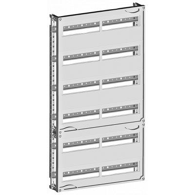 ALPHA 400 DIN, rapid mounting kit for installation mounting devices with row distance 125 mm with N/PE bar, with longitudinal stays, H=900 W=500. 8GK40016KK22