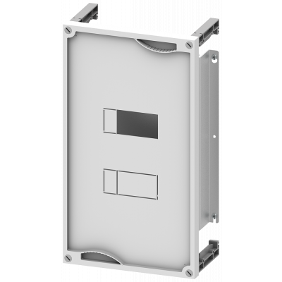 ALPHA 400/630 DIN MCB assembly kit 1x 3VA10-11/100 A/160 A 3+4-pole H=450 mm W=250 mm, vertical mounting for RCD module, low side mounted. 8GK47313KK12