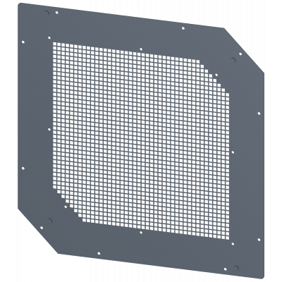 Roof, for corner cubicle, with vents, IP20, D: 600 mm, zinc-plated. 8MF10062UE200A