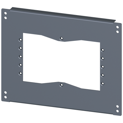 Base, with cut-outs for flanges, IPXX, D: 400 mm, W: 400 mm, zinc-plated. 8MF10442UB520