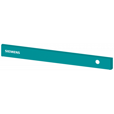 SIVACON, trim strip, W: 600 mm, above the door with Siemens logo, with cutout for indicator light right, Petrol. 8MF10602CD17