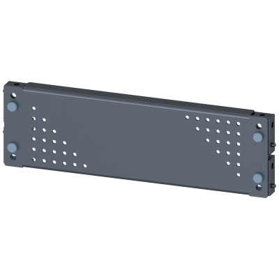 Mounting plate, mounting with bracket, perforated, H: 100 mm, W: 400 mm, zinc-plated. 8MF11402AM120