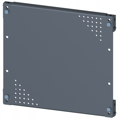 Mounting plate, mounting with bracket, perforated, H: 300 mm, W: 400 mm, zinc-plated. 8MF13402AM120