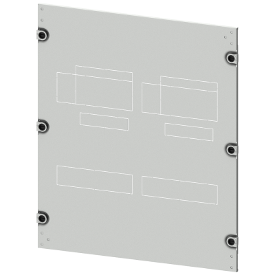 SIVACON S4 Masking frame SENTRON 3VA 3VA23 (up to 400 A) 3VA24 (up to 630 A) 4-pole Upright mounting position Fixed mounting Number of switches 2 Heig. 8PQ20606BA26