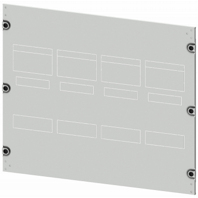 SIVACON S4 Masking frame SENTRON 3VA 3VA23 (up to 400 A) 3VA24 (up to 630 A) 3-pole Upright mounting position Fixed mounting Number of switches 4 Heig. 8PQ20608BA07