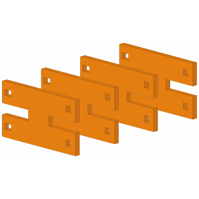 SIVACON S4 connecting lugs for main busbar, cross-section 20 x 10 mm L, N, PEN 1 set=4 units.. 8PQ40000BA53