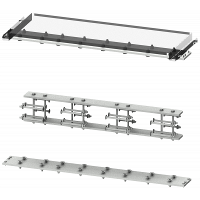 SIVACON S4 EBS holder and drawings for switch connection to cable SENTRON 3WL1363 withdrawable connection Width 1000 mm for modular door. 8PQ60005BA86