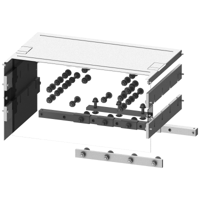 SIVACON S4 3WL connection FSS SENTRON 3WL, Size 1, 2000 A Fixed, Insert 3/4-pole Width 600 mm Cover. 8PQ60007BA03