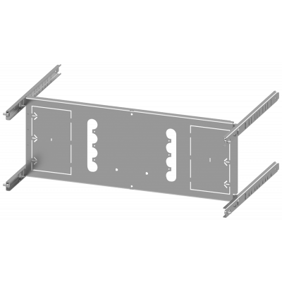 SIVACON S4 EBS SENTRON 3VA 3VA12 (250 A) 4-pole Mounting position horizontal Plug-in base, Insert Number of switches 1 Height 200 mm device holder Wid. 8PQ60008BA06